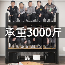 上下铺铁架床员工工地学生宿舍双层高低架子单人寝室公寓铁床工厂