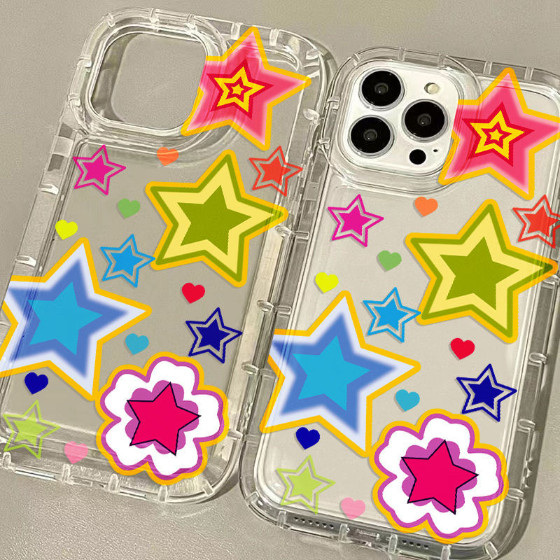 New airbag compatible Apple iPhone 14 phone case, 15 unique and creative transparent full-coverage soft case for iPhone 17 Pro Max.