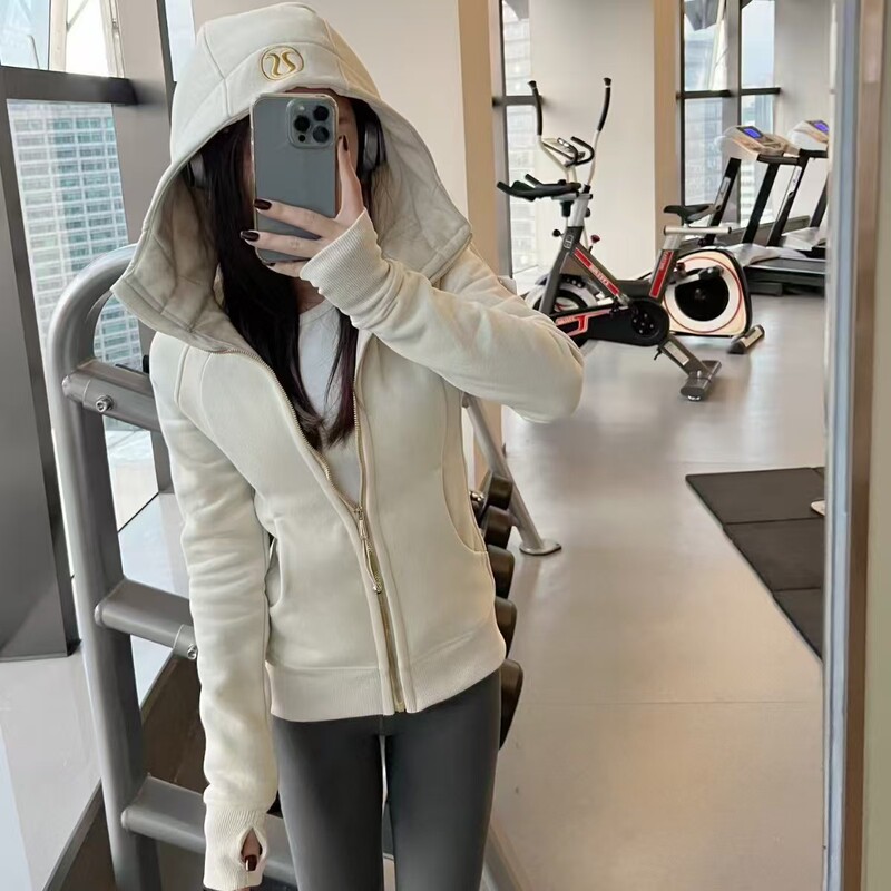 Lulu Original Standard Scuba Jacket Sweatshirt Yoga Wear Slim Casual Sports Yoga Top Jacket for Women
