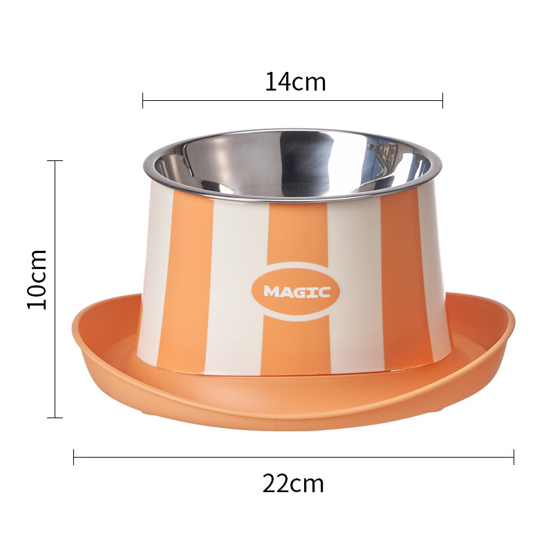 Pet de acero inoxidable cuello único protector de cuello anti-fugas de alimentos anti-cabotaje cuello de perros elevados protector de cuello anti-cabotaje cuello de gato