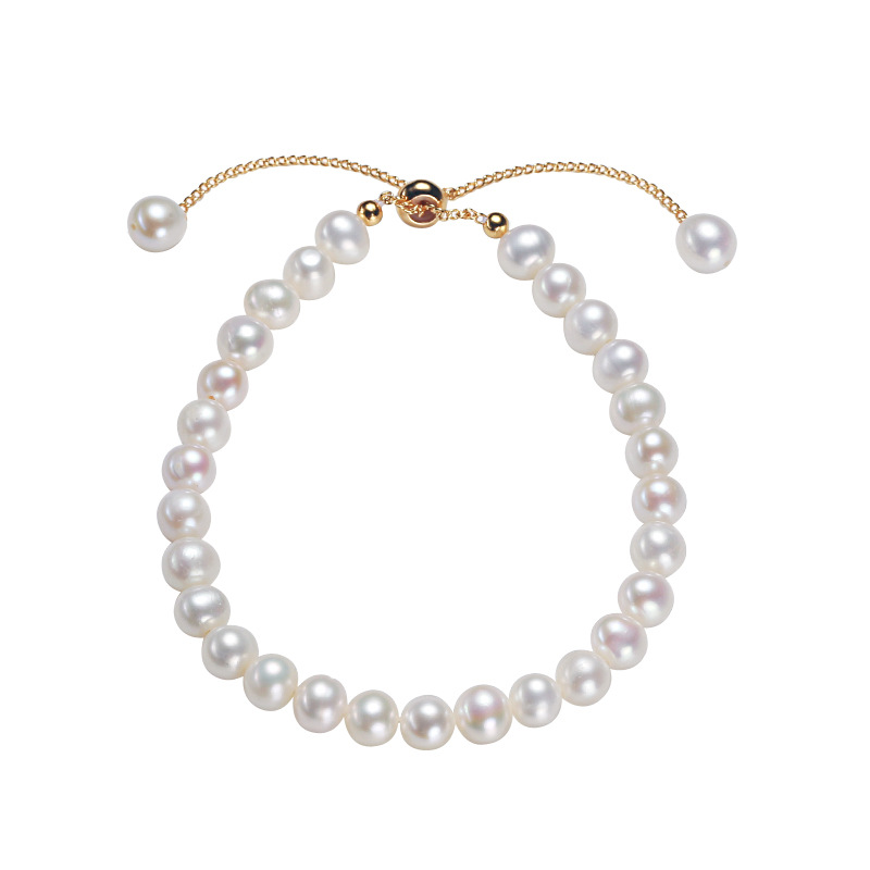 Suministro directo de pequeñas joyas, cuentas, puesto, fuente de pulsera de perlas, pulsera de perlas, pulsera de perlas de agua dulce barroca, mujer