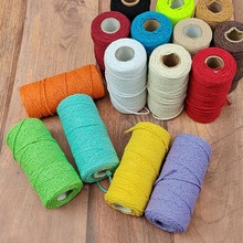 欧美热销单色棉绳双股线装饰吊绳包粽子棉线2MM双色棉绳现货批发