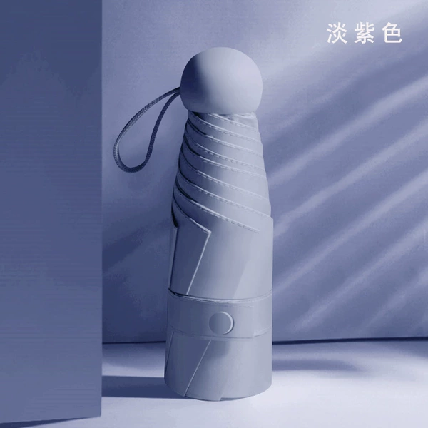 6 Bone Capsule Umbrella-Light Purple