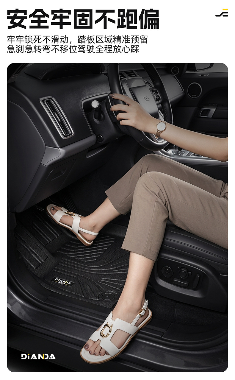 Dianda Honda Accord 10Th Generation Special-Purpose Tpe Car Floor Mats, Fully Enclosed, Waterproof, and Non-Slip Car Floor Mats