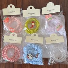 两个装!可爱猫咪水果电话线发圈头饰发绳扎马尾丸子头头绳少女橡