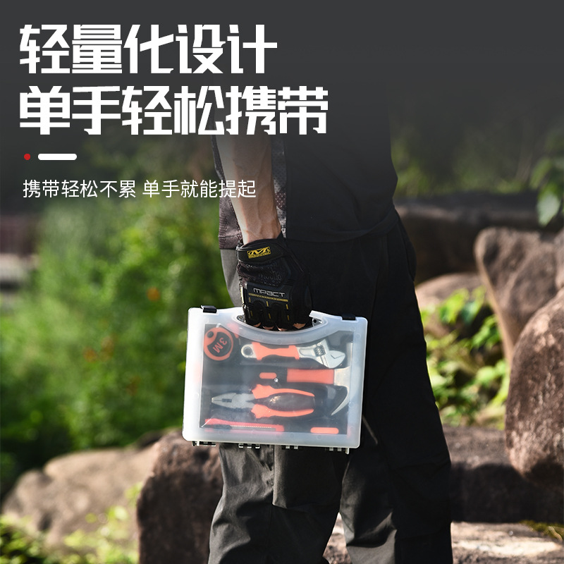 Nuevo juego de caja de herramientas de hardware portátil, juego de herramientas de combinación manual para el hogar, llave, destornillador, reparación de automóviles