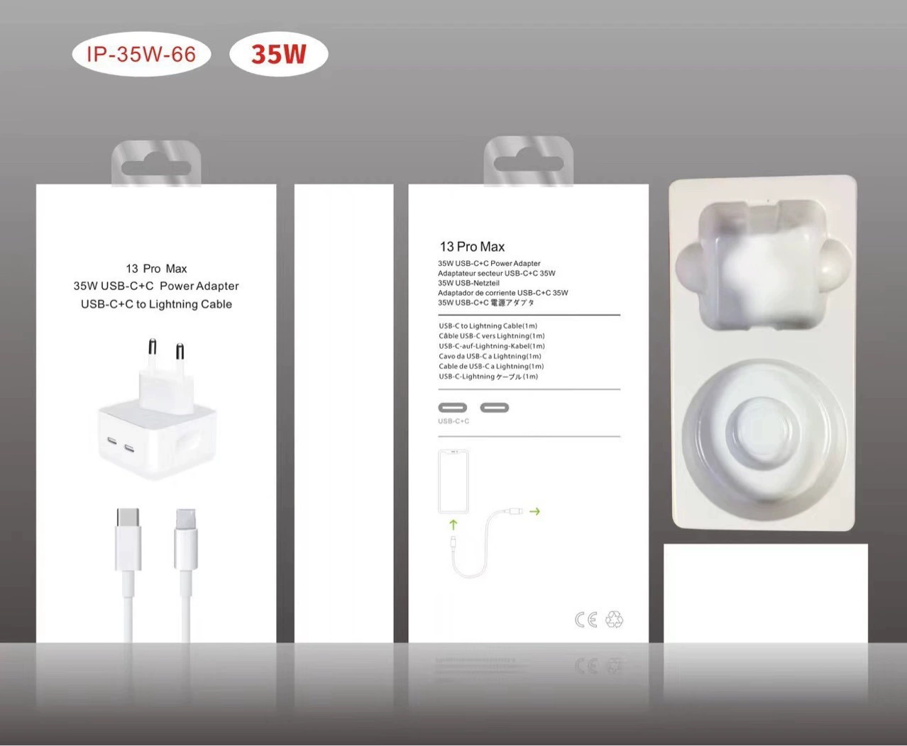 40W dual PD charger suitable for Apple 50W fast charging dual Typec