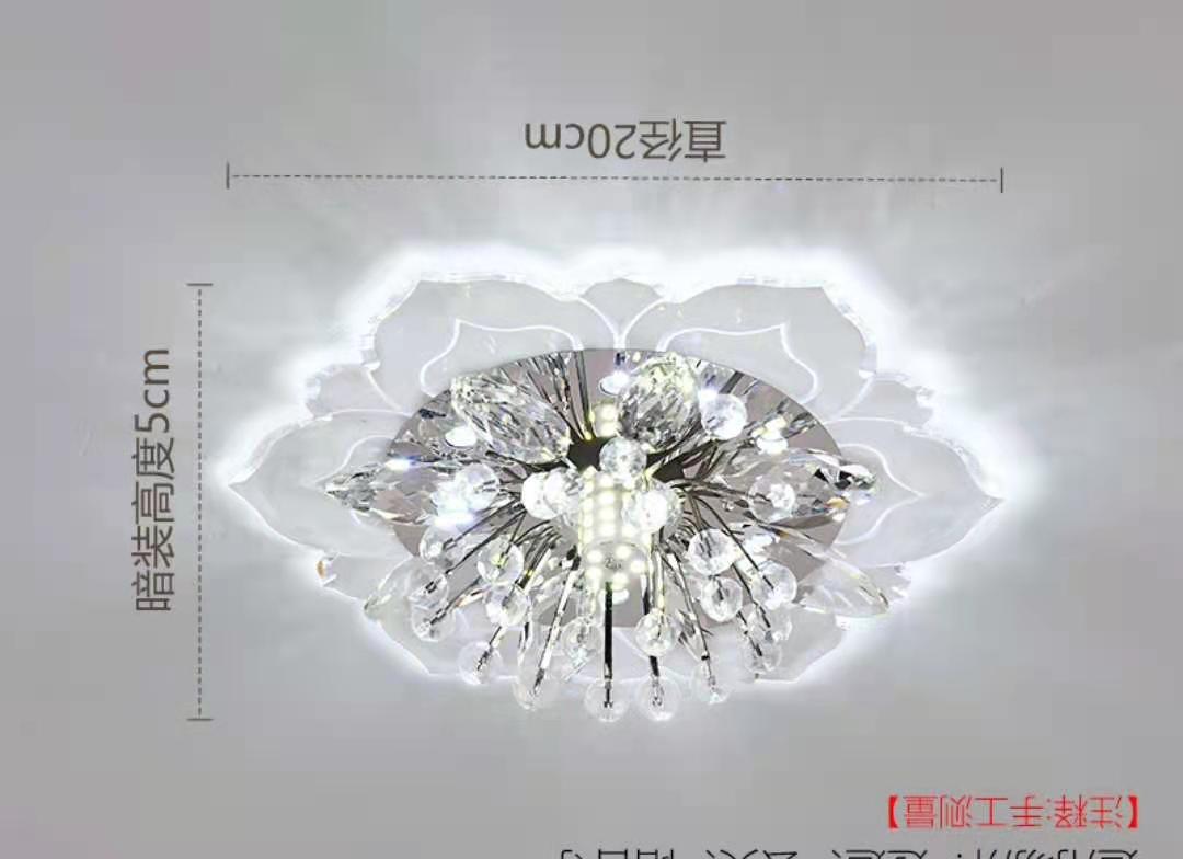 Proyector LED lámpara de techo empotrado cristal downlight lámpara de pasillo moderno simple lámpara de pasillo creativo