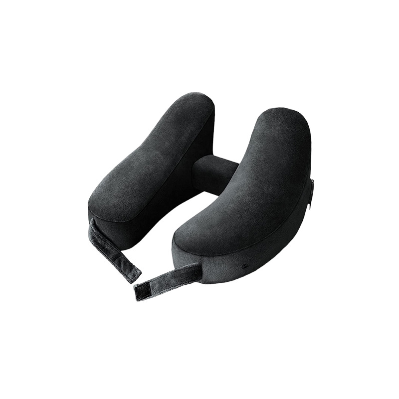 Cuello almohada de viaje en forma de U almohada inflable H con capucha siesta almohada coche al aire libre aviones de larga distancia cuello almohada al por mayor