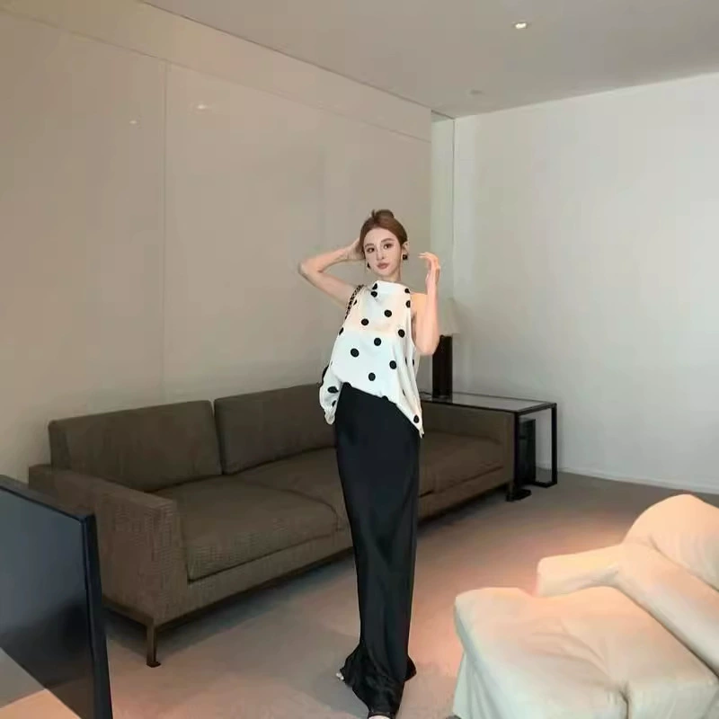 Французская шея с полосками без рукавов рубашка женская летняя тонкая шикарная рубашка дизайн ретро темперамент топ