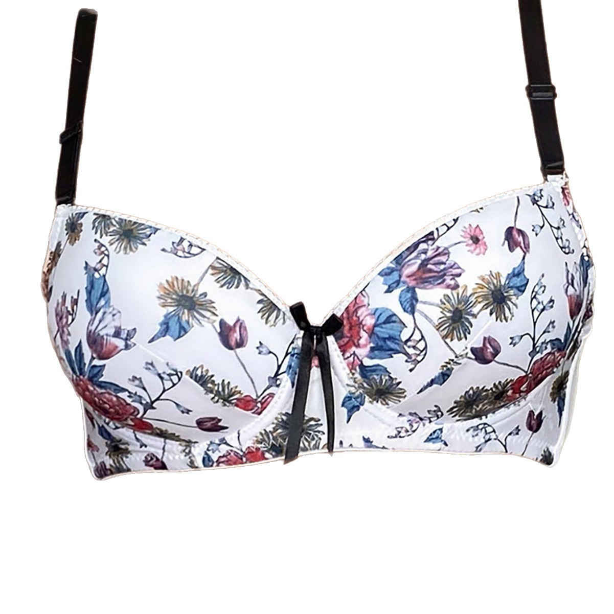 Bra de encaje atractivo transfronterizo de Europa y Estados Unidos elegante y cómodo con un bra de acero impresa con ropa interior