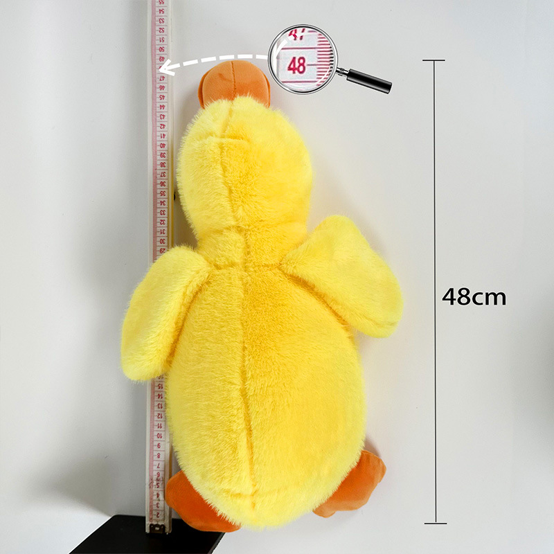 Duque amarillo suave almohada de peluche para dormir muñeca de tela de pierna sofá muñeca de pato muñeca