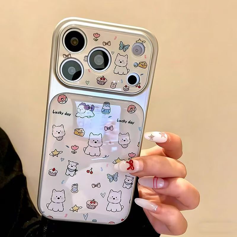 Cute Full-Screen West Highland Design Suitable for iPhone 16 Pro Max and Apple 17, Electroplated Window with Double Adhesive Phone Case Cute Full-Screen West Highland Design Suitable for iPhone 16 Pro Max and Apple 17, Electroplated Window with Double Adhesive Phone Case