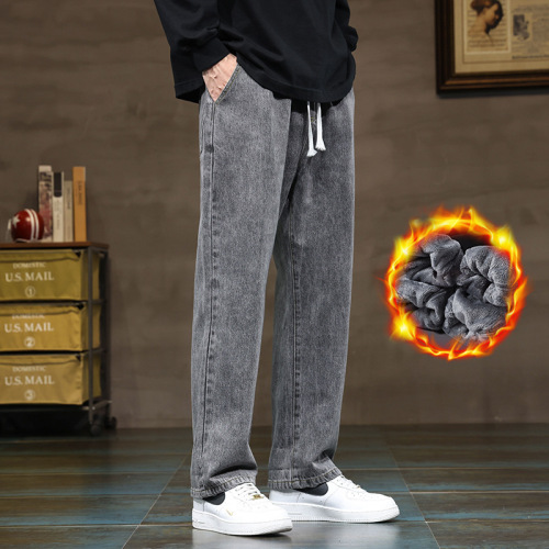 Men's Spring and Autumn 2025 New Trend Brand American Retro Loose Straight Leg Wide Leg High Street Casual Pants