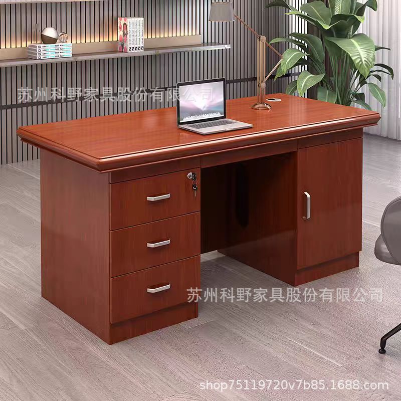 Mesa de oficina pintada y silla nueva combinación de personal chino de una sola persona mesa de computadora doméstica de madera maciza mesa de gerente