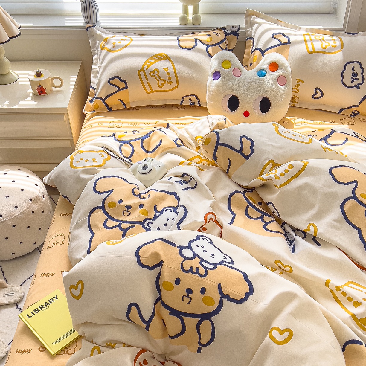 ins dormir desnudo cuatro piezas de sábanas de algodón imitación cubierta madre y bebé clase A dormitorio tres piezas de ropa de cama regalo