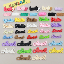 彩色英文字母PVC软胶卡通手机壳冰箱贴水杯立体贴DIY洞洞棉拖鞋扣