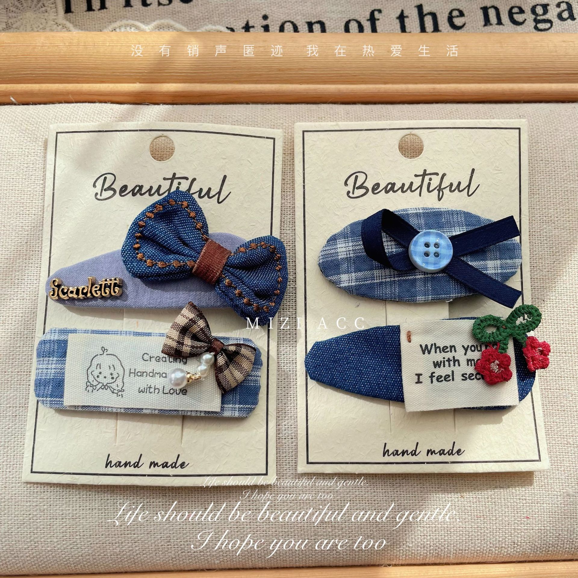 韩式可爱蝴蝶结发夹简约女后脑勺bb夹盘发小众设计感刘海侧边发夹