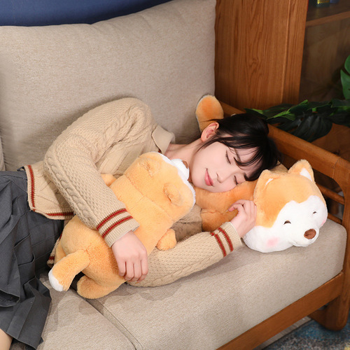 Seth Dudu Lying Down Shiba Inu Doll Plush Toy Wholesale Cute Puppy Doll Soothing Pillow Doll Gift