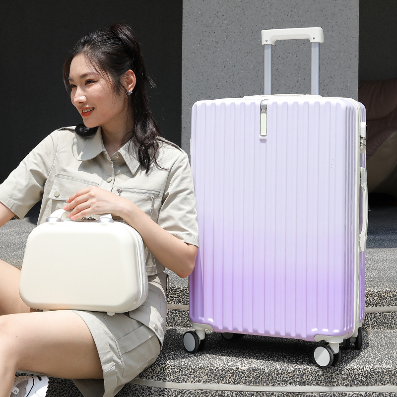 Mujeres japonesas de moda, color gradiente, maleta fresca, 28 maletas de viaje de contraseña de estudiantes