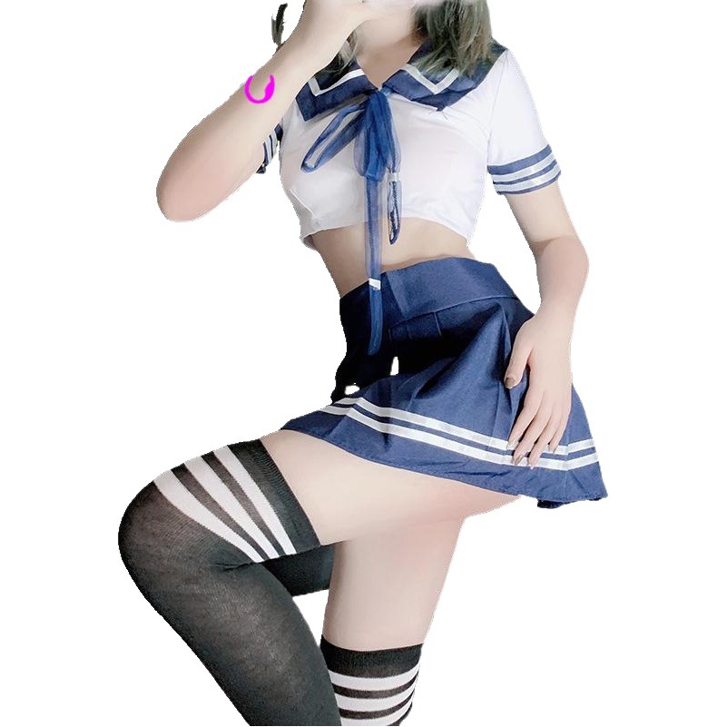 Ropa interior sexy de las mujeres lindo estudiante puro desgaste más tamaño sexy minifalda tentación uniforme traje