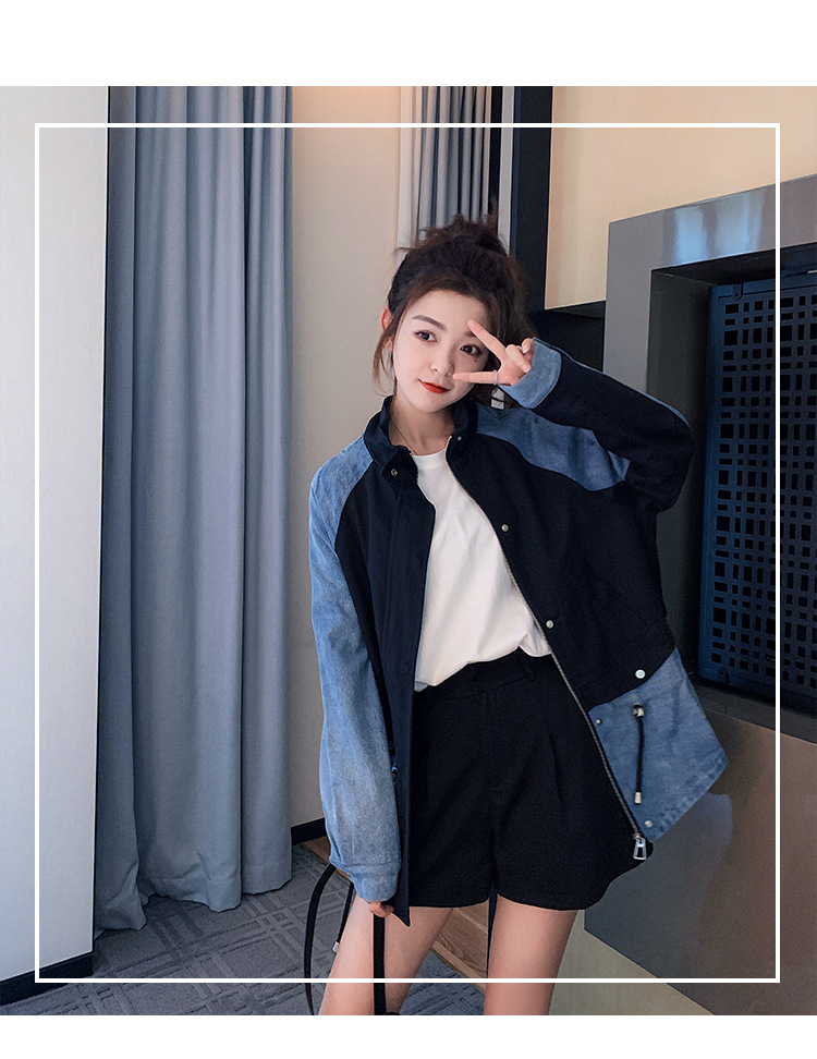 Real Shot of 2024 Veste en jean décontractée pour femme au printemps, petite taille, sensation haut de gamme, super beau haut de rue explosif_voghion.com