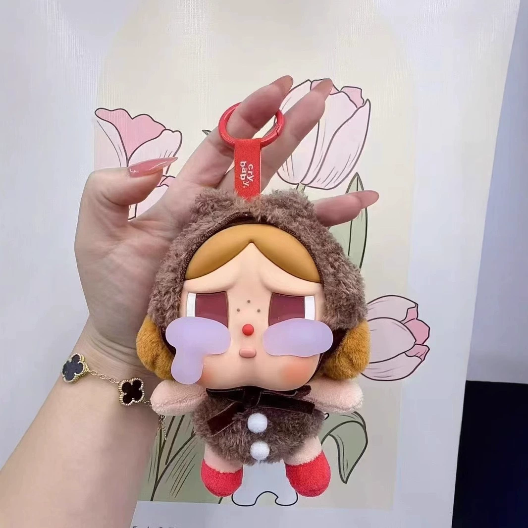 POPMART Pop Mart CRYBABY Tears Factory Series Glue-Elastic Face Plush Blind Box Crying Baby Pendant Peripheral