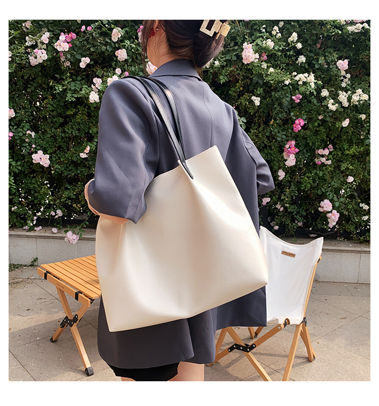 fashion simple largecapacity single shoulder tote bagpicture3
