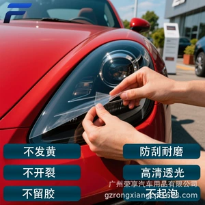 Wholesale car headlight protective film TPU blackened light film whole roll TPH transparent light film light black dark black tail light film