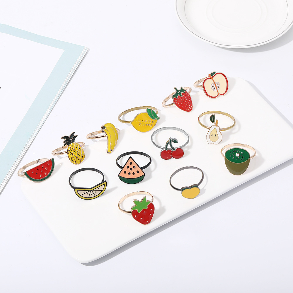 Foreign trade new creative fruit napkin ring pineapple watermelon strawberry napkin ring napkin buckle mouth cloth ring manufacturers wholesale