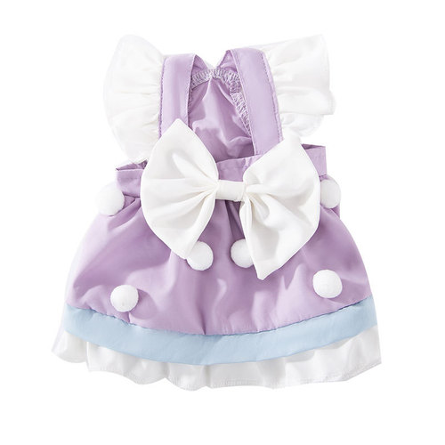 Cute princess style cake big bow dress cat feet skirt pet cat clothes
