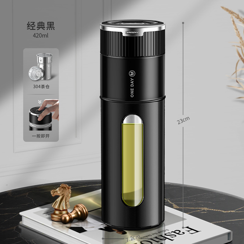 Onedayプラスチックガラスカップ車載ハイエンドビジネスギフト茶カップにお茶を持っています。|undefined
