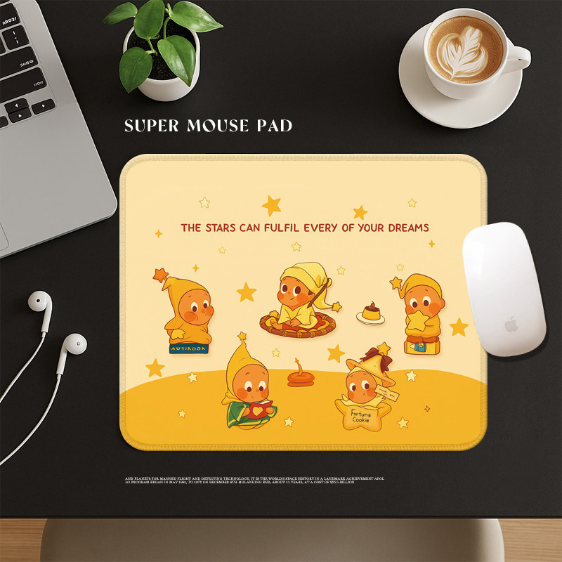 Mouse Pad for Girls, Small Size, Edge-Locking, Office Desk Mat, Creative and Stylish Mouse Pad, Super Popular and Cute Internet Celebrity Style