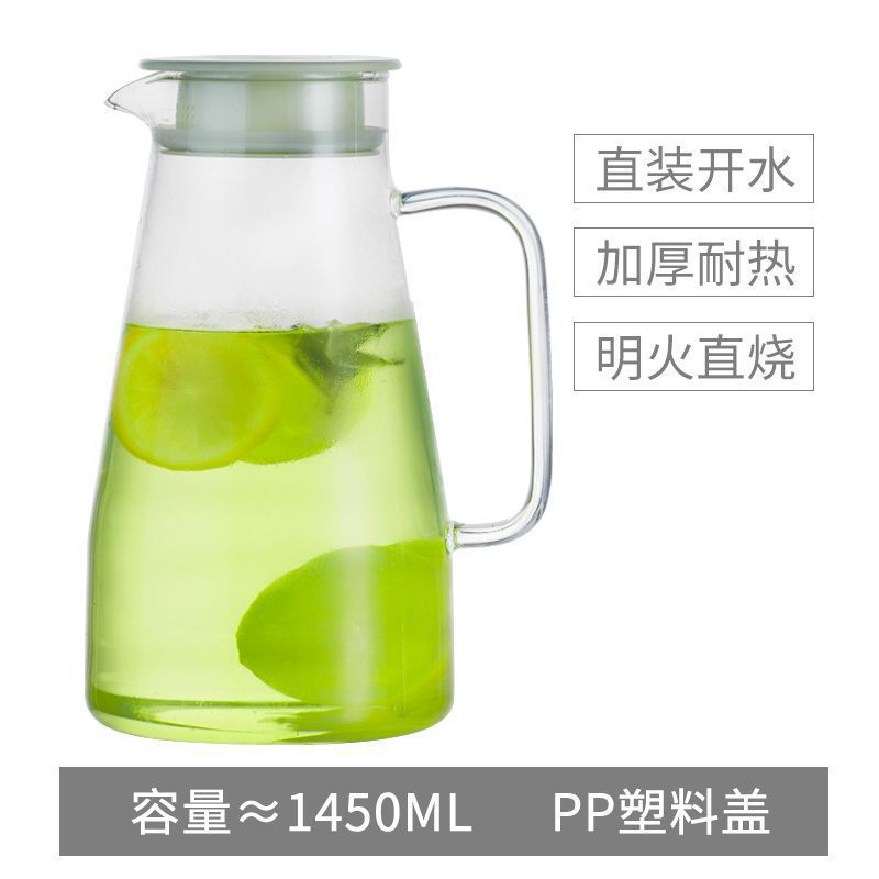 Gran capacidad gruesa de vidrio sin plomo hervidor de agua fría hervidor de bebida hervidor de agua fría hervidor de jugo de frutas botella de agua doméstica