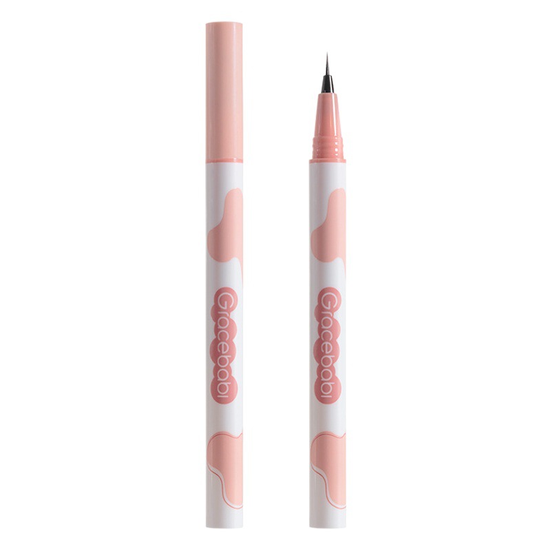 Gracebabi needle fine eyeliner pen lying silkworm pen glue not dizzy makeup lasting waterproof