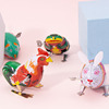 Retro wind-up toy for jumping, nostalgia, rooster, frog