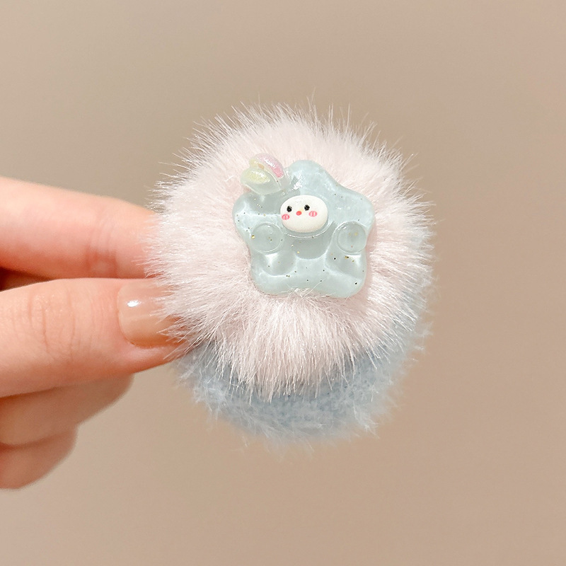 Dibujos animados para niños lindo pulgar lazo para el cabello bebé no daña el cabello cuerda alta elástico banda elástica cuerda para el cabello accesorios para el cabello