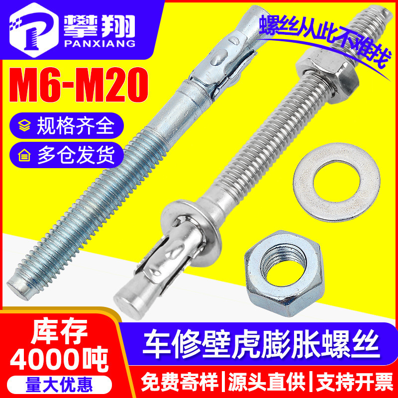 National Standard Blue and White Zinc-Plated Car Repair Gecko Expansion Screw 304 Stainless Steel Car Repair Gecko Expansion Bolt M20