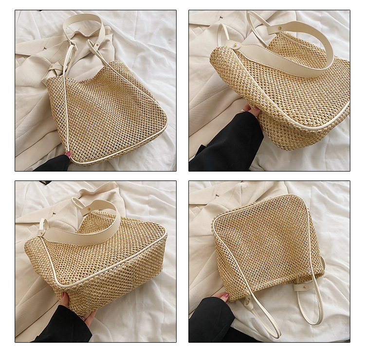 Title 11, Sac en paille tressée pour femmes, grande capac...