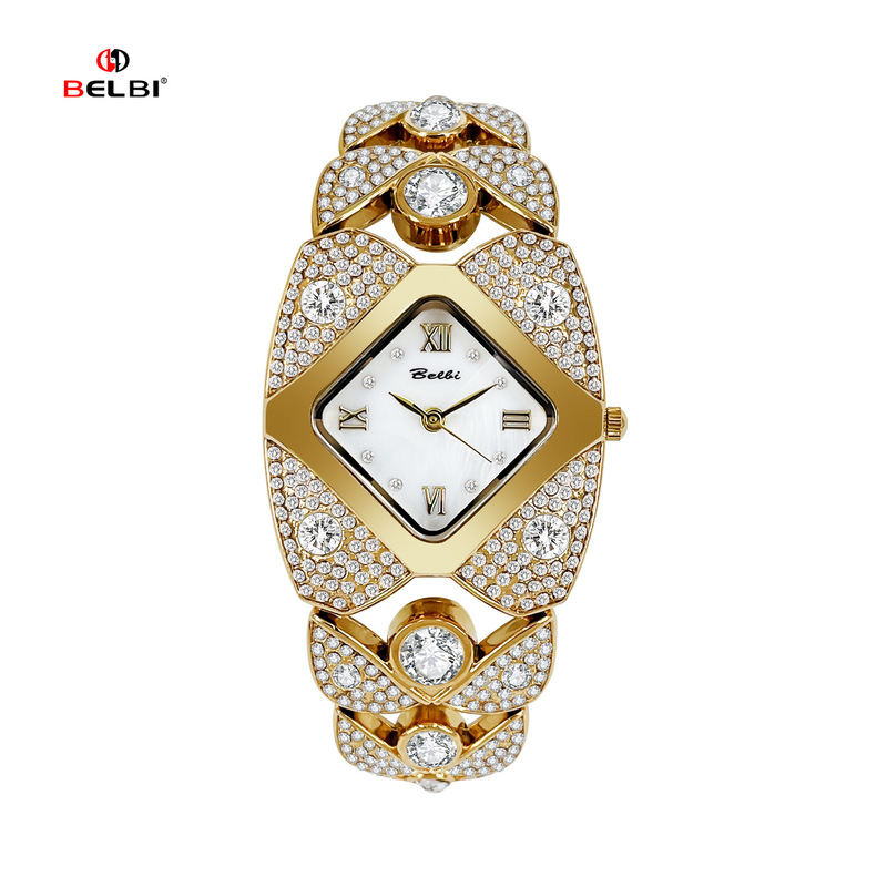 Belbi Brand Diamond-Encrusted Light Luxury Niche Watches Direct from the Manufacturer Hot-Selling Quartz Watches Cross-Border E-Commerce