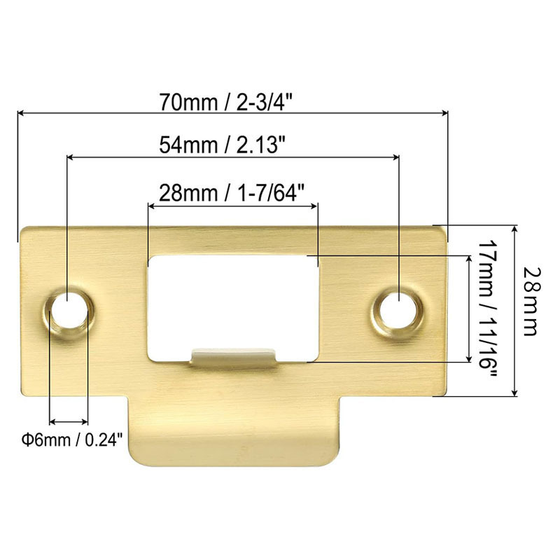 Placa de bloqueo de madera pieza de guía de perno de la puerta bloque de bloqueo cuerpo hebilla pieza perno hebilla caja hardware en stock accesorios al por mayor