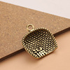 Metal dustpan, mini model, keychain, creative decorations suitable for men and women, copper pendant