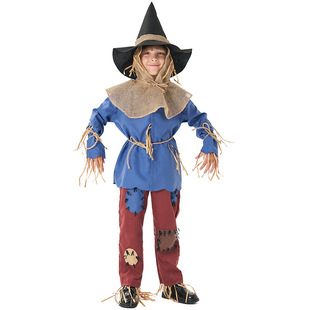 Halloween Costume Wizard of Oz Children Scarecrow Cosplay Unisex King of Oz Adventures