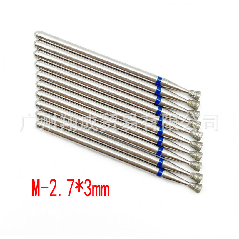 10 unids Amazon Venta caliente nail art carborundum pulido traje uñas descarga taladro piel muerta eliminación diamante Taladro