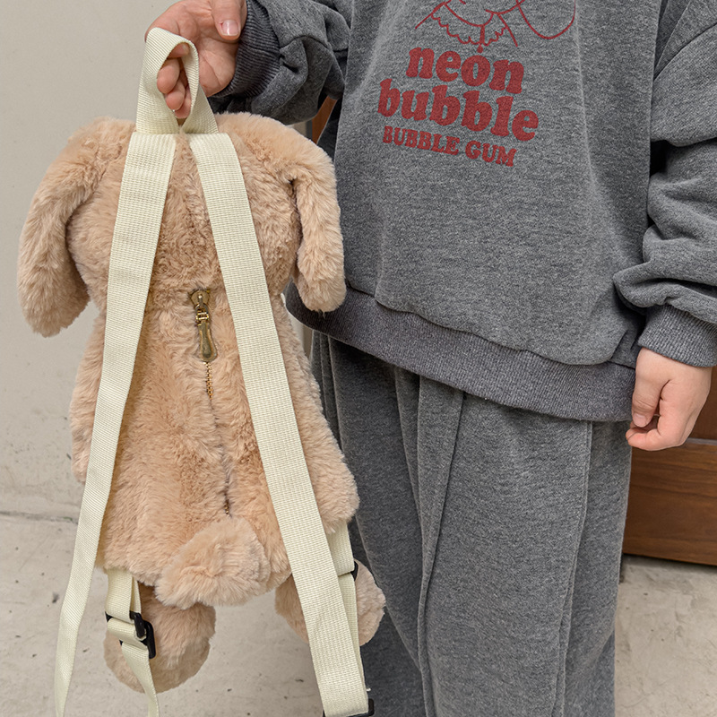 Transfronterizo al por mayor kindergarten niños y niñas mochila lindo regalo muñeca de peluche cachorro mochila niña mochila