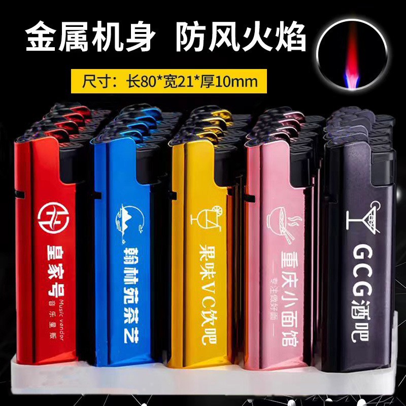 encendedor de rueda de abrasión de metal tipo polea engranaje de roca de encendido mayorista impresión publicidad de fuego abierto distribución mayorista