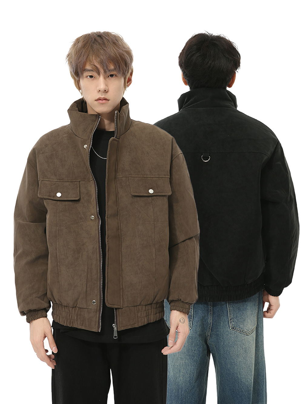 MTLCLOTHES Hombres| Nuevos productos de otoño de estilo americano 90% de algodón blanco a prueba de frío de collar de trabajo de algodón abrigo de moda