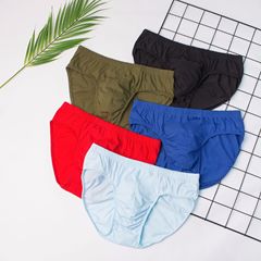 Source factory triangle pure cotton men's underwear mid-waist simple underwear wholesale