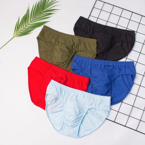 Source factory triangle pure cotton men's underwear mid-waist simple underwear wholesale