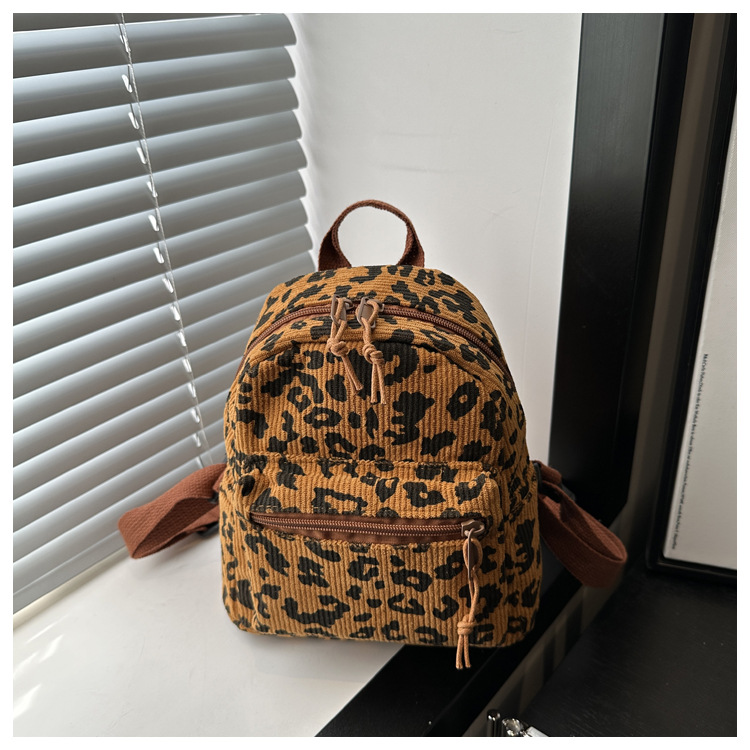 Women's Gender Leopard Casual Women's Backpack Functional Backpack